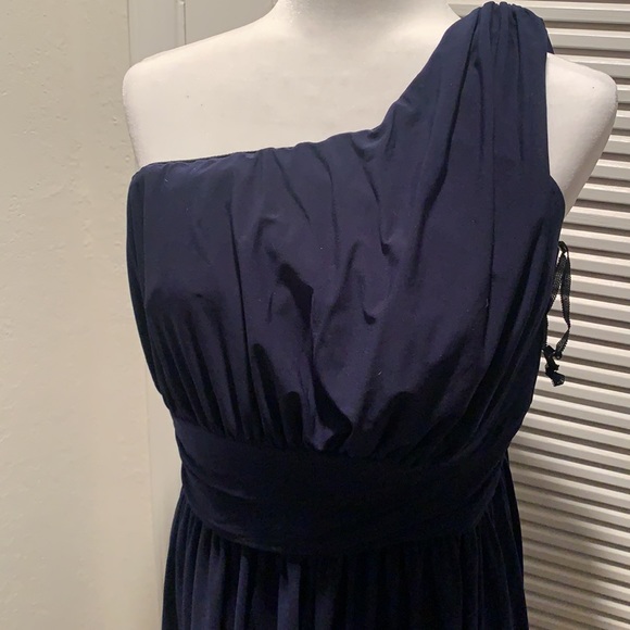 Avenue one shoulder dress, blue - Picture 2 of 5